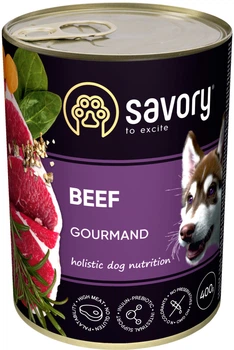 Вологий корм Savory для дорослих собак з яловичиною