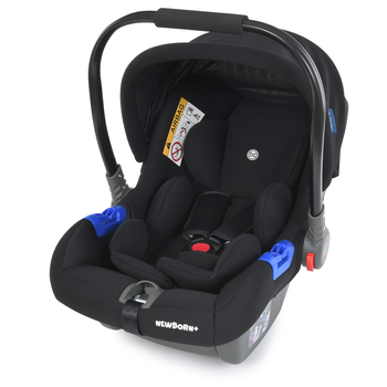 Дитяче автокрісло EL CAMINO ME 1043 NEWBORN+ Штатний ремінь, група 0+, 0-13 кг, 5-точкові ремені чорний