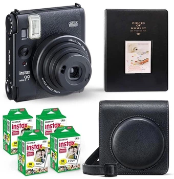 Набор Fujifilm INSTAX MINI 99 Black черная фотокамера мгновенной печати / картриджи 40 фото / фотоальбом / чехол / подарочная упаковка