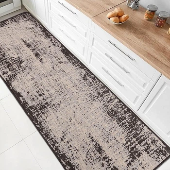 Безворсовий Килим на Гумовій основі на Кухню Kitchen 1972691 67х200 см Коричневий