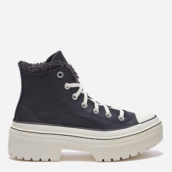 Женские зимние кеды кожаные высокие Converse Ctas Lugged Heel Hi A10152C 36 (5.5US) 22.5 см Серые (194435169194)