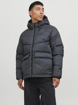 Пуховик короткий чоловічий Jack&Jones M сірий графітовий (12345696)