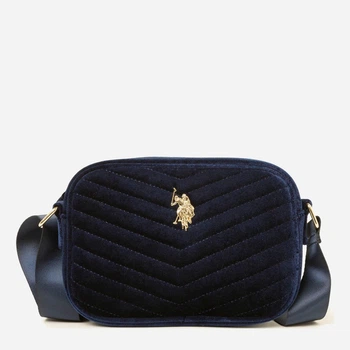 Сумка кросс-боди через плечо женская с искусственной кожи U.S. Polo Assn 27A323-AA00A Синяя (786662158203)