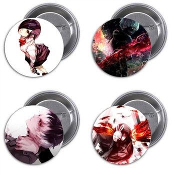 Аниме значки Треос Tokyo Ghoul "Токийский гуль" - набор 4 шт. (Арт. 135270)