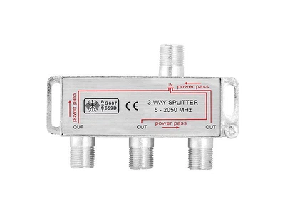 Сплиттер разветвитель антенный 3-Way 5-2050 MHz с проходом питания LX5109B