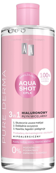 Płyn micelarny Oceanic Aa Pure Derma 3 w 1 hialuronowy 500 ml (5900116099736)