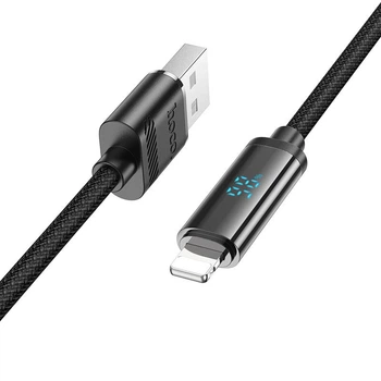 Зарядний кабель USB-Lightning для iPhone / Провід шнур Юсб Лайтнінг для зарядки айфона Apple пристроїв Black D5