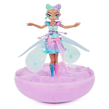 Інтерактивна казкова лялька, що літає - фея Hatchimals FlyingPixie Kawaii Pastel з підставкою блакитна з рожевим