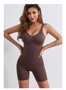 Стягуючий боді утяжка комбідрес корегуюча білизна Honey Fashion Accessories 3XL коричневий (14-35)