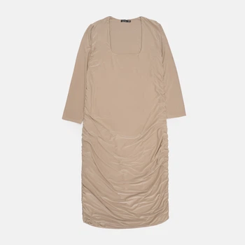 Платье осеннее женское Boohoo GZZ23486 56 Песочное (KAY2000001553091)