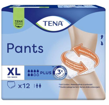 Урологические трусы-подгузники для взрослых Tena Pants Plus XL 12 шт