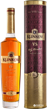 Бренди Klinkov VS в тубусе 5 лет выдержки 0.5 л 40% (4820235320195)