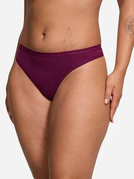 Трусики танга жіночі бавовняні Victoria's Secret 26916392 S Бордові (144000415976)