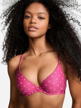 Бюстгальтер с косточками хлопковый Victoria's Secret 26854201 70C Розовый (144000416054)