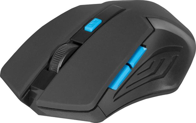 Компьютерная мышка беспроводная Defender Accura MM-275, USB, оптическая, 1600 dpi, 6 кнопок, 1xAA Black/Blue