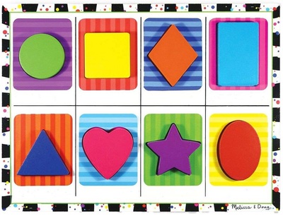 Puzzle drewniane Melissa & Doug Kształty 30 x 23 x 2 cm 8 elementów (0000772137300)