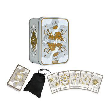 Карты в жестяной коробке Strateg Таро Gold & Silver Edition (30629)(4823113877507) 