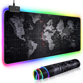 Большой геймерский RGB коврик (игровая поверхность) с подсветкой для мыши 900 x 400 x 3 мм