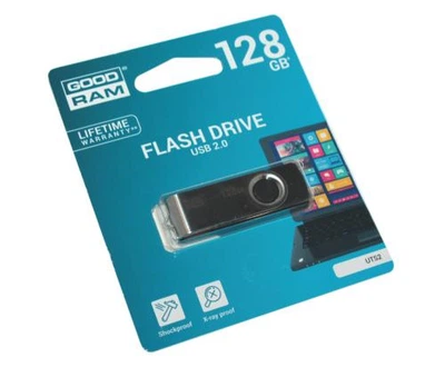 Флеш накопитель USB 128Gb Goodram UTS2, Black/Silver, USB 2.0, до 20/5 МБ/с (UTS2-1280K0R11)