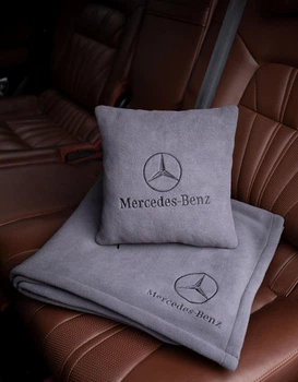 Флисовый набор плед с подушкой серый Mercedes-Benz, AUTO COMFORT