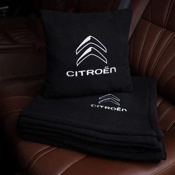 Флисовый набор плед с подушкой черный CITROEN, AUTO COMFORT