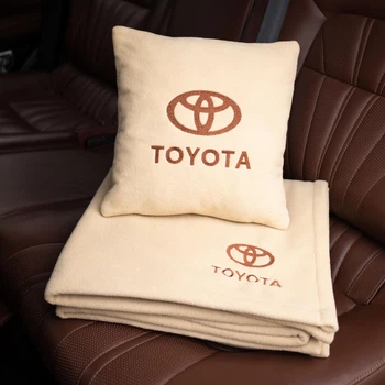 Флисовый набор плед с подушкой бежевый TOYOTA, AUTO COMFORT