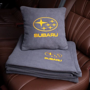 Флисовый набор плед с подушкой серый SUBARU, AUTO COMFORT