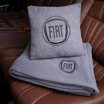 Флисовый набор плед с подушкой серый FIAT, AUTO COMFORT