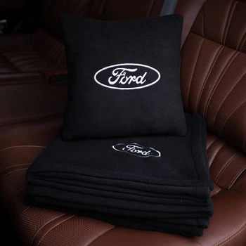 Флисовый набор плед с подушкой черный Ford, AUTO COMFORT