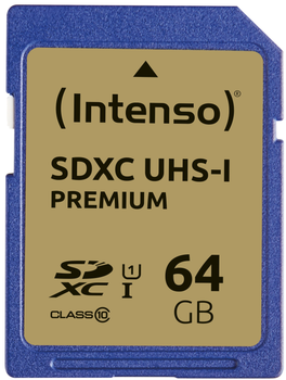 Karta pamięci Intenso Premium SDXC 64GB Class 10 UHS-I (3421490)