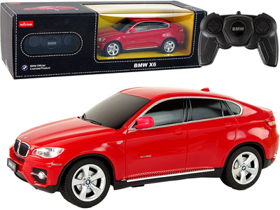 Samochód zdalnie sterowany LEAN Toys BMW X6 Rastar 1:24 Czerwony (5905515356459)