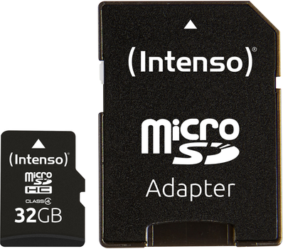 Карта пам'яті Intenso microSDHC Class 4 32GB + SD адаптер (3403480)