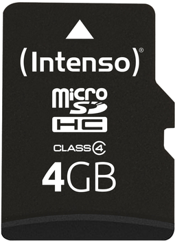 Karta pamięci Intenso microSDHC Class 4 4GB + adapter SD (3403450)