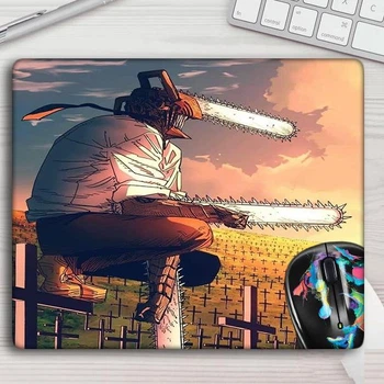 Игровая поверхность для мыши (коврик для мыши) Аниме Человек бензопила #0008 Прямоугольный