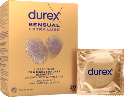 Prezerwatywy Durex Sensual Extra Lubricated 20 szt (5900627118155)