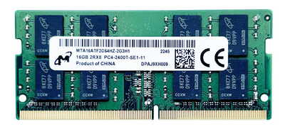 Оперативна пам'ять Micron SODIMM DDR4 16Gb 2Rx8 2400Mhz PC4-2400T-SE1-11 MTA16ATF2G64HZ-2G3H1