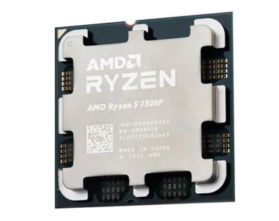 Процесор AMD (AM5) Ryzen 5 7500F, Tray, 6x3.7 GHz (Turbo Boost 5.0 GHz), L3 32Mb, Zen 4, 5 nm, TDP 65W, розблокований множник (100-000000597)
