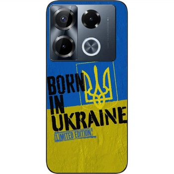 Силиконовый чехол SMTT для Infinix Note 40 Pro (Х6850) с картинкой Рожден в Украине