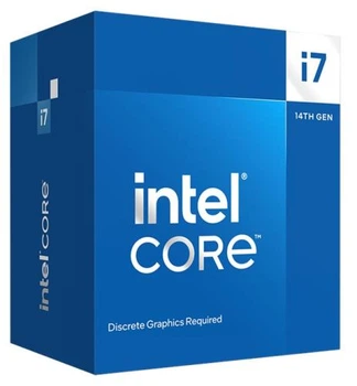Процесор Intel Core i7 (LGA1700) i7-14700F, Box, 20x2.1 GHz (Turbo Boost 5.4 GHz, 28 потоків), L3 33Mb Smart Cache, Raptor Lake, 7 nm, TDP 65 Вт (BX8071514700F)