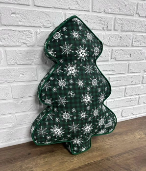 Подушка новогодняя Елка X-mas Snow 45х60 см зеленая