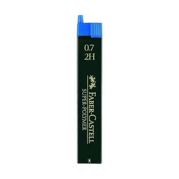 Запасні грифелі Faber-Castell Super-Polymer для механічних олівців 0,7 мм 2H 12 шт.