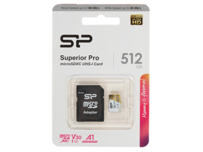 Карта пам'яті Silicon Power Superior Pro microSDXC 512 ГБ [SP512GBSTXDU3V20AB]