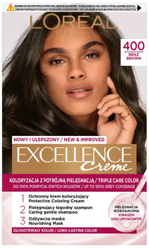 Фарба для волосся L'Oreal Paris Excellence Creme 400 Brąz 176 мл (3600010022497)