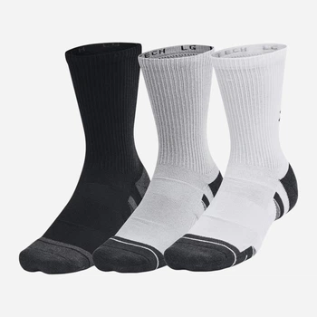 Набор женских носков высоких Under Armour Unisex Perf Tech 6pk Crew 1386242-011 MD (36-41) 3 пары Черный/Серый/Белый (196886293589)