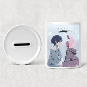 Копилка, копилка для денег Аниме Любой во Франксе #0017 белая керамическая