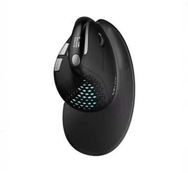 Ергономічна вертикальна миша Delux M618XSD Seeker 4000DPI OLED-дисплеєм, мишка бездротова з акумулятором