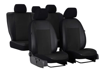 Універсальні чохли на сидіння авто з екошкіри та алькантари для Daewoo Lanos, Део Ланос Energy Чорний