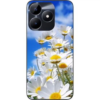 Силиконовый чехол SMTT для Realme Note 50 с картинкой Красивые ромашки