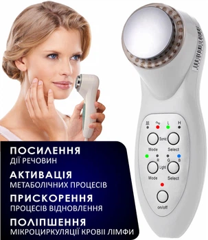 Фонофорез + Ультразвуковая терапия + Световая терапия + Кавитация аппарат комплексного ухода за кожей, коррекции и омоложения лица и тела W-302 тм Beperfect