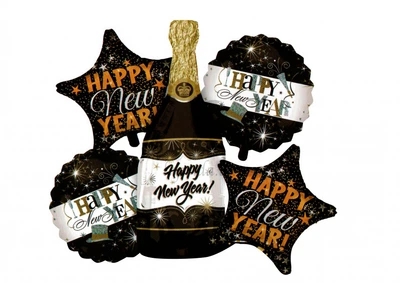 Набор фольгированных шаров Happy New Year